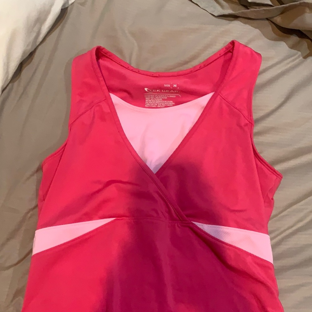 Pink workout/golf tank